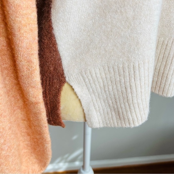 Madewell Payton Pullover Colorblock Wool Alpaca Sweater XS Coziest Yarn - Picture 9 of 10